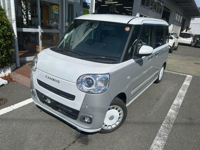 ムーヴキャンバス ストライプスＧ　冠水歴車ナビＴＶバックカメラ全方位モニタースマートキー２本Ｐスタートイモビ両側パワースライドドアスマートアシスト衝突軽減ブレーキ踏み間違え防止装置前席シートヒータードライブレコーダー禁煙車（2枚目）