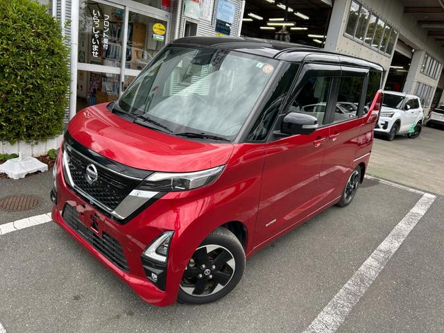 ルークス ハイウェイスター　Ｘ　プロパイロットエディション　冠水歴車ナビＴＶバックカメラＢＴオーディオ対応ＡＵＸ入力パノラミックモニターエマージェンシーブレーキプロパイロットアダプティブクルコンスマートキーＰスタート両側パワスラ禁煙車ＬＥＤヘッド純正アルミ（2枚目）