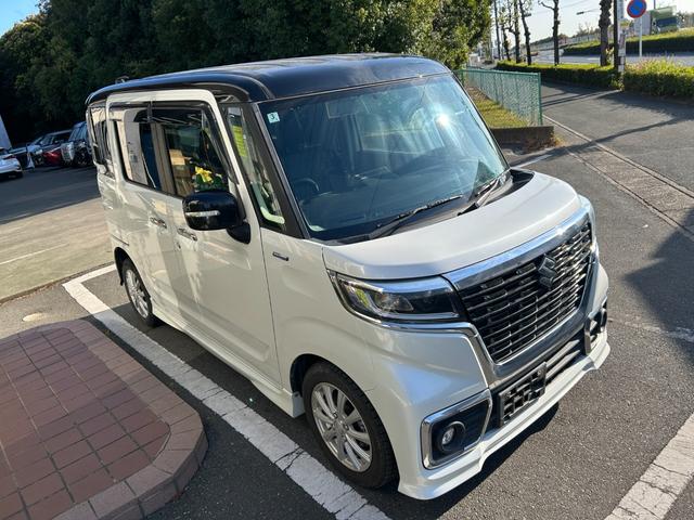 スペーシアカスタム ハイブリッドＸＳターボ　冠水歴車ＥＴＣ車載器インタークーラーターボ運転席シートヒーターパドルシフトパワーアウトレットスマートキー２本Ｐスタートイモビライザー付禁煙車バックカメラ付衝突安全ボディー衝突軽減ブレーキ無し（6枚目）