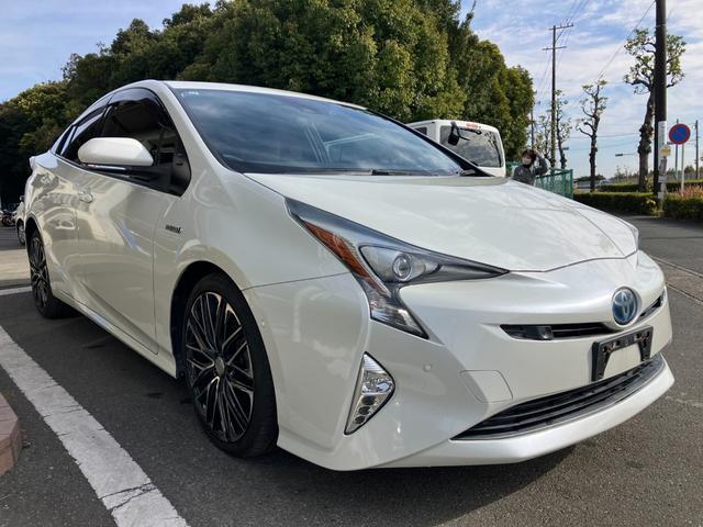 プリウス Ｓセーフティプラス　冠水歴車ナビＴＶバックカメラＢＴ対応ＥＴＣ車載器セーフティセンスプリクラッシュセーフティーレーダークルーズコントロールスマートキーＰスタートイモビ禁煙車オートマチックハイビームドラレコパール白（5枚目）