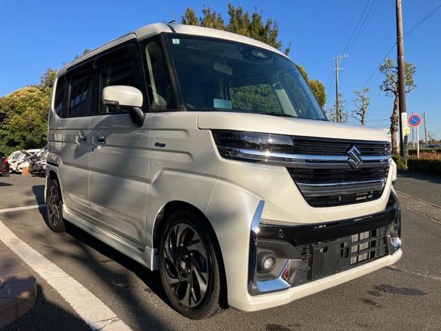 スペーシアカスタム ハイブリッドＸＳターボ　冠水歴車全方位モニター付ナビアップルカカープレイアンドロイドオート対応インタークーラーターボデュアルセンサーブレーキサポートＩＩアダプティブクルコン前席シートヒータードラレコＥＴＣ付両側パワスラ禁煙車（6枚目）