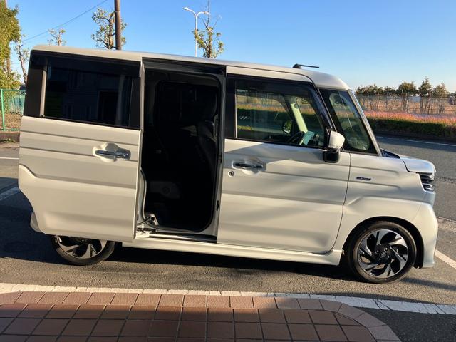 スペーシアカスタム ハイブリッドＸＳターボ　冠水歴車全方位モニター付ナビアップルカカープレイアンドロイドオート対応インタークーラーターボデュアルセンサーブレーキサポートＩＩアダプティブクルコン前席シートヒータードラレコＥＴＣ付両側パワスラ禁煙車（53枚目）