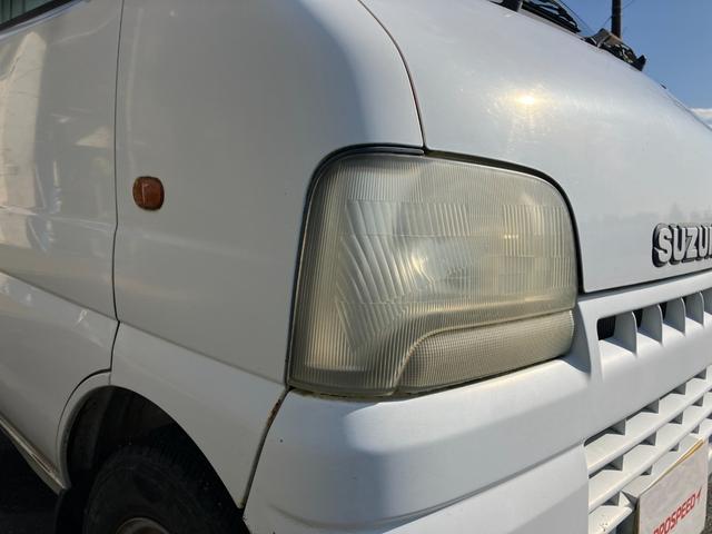 キャリイトラック ＫＵ　４ＷＤ５ＭＴ３方開きエアコンパワステ付ＡＭＦＭラジオ禁煙車ガソリン車ゲートアッパープレート荷台ゴムマットメンテナンスノート取説付き荷台内寸長１９２ｃｍ幅１３８ｃｍ高さ２８ｃｍ（19枚目）