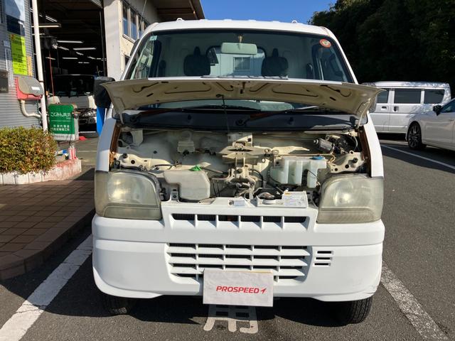 キャリイトラック ＫＵ　４ＷＤ５ＭＴ３方開きエアコンパワステ付ＡＭＦＭラジオ禁煙車ガソリン車ゲートアッパープレート荷台ゴムマットメンテナンスノート取説付き荷台内寸長１９２ｃｍ幅１３８ｃｍ高さ２８ｃｍ（27枚目）