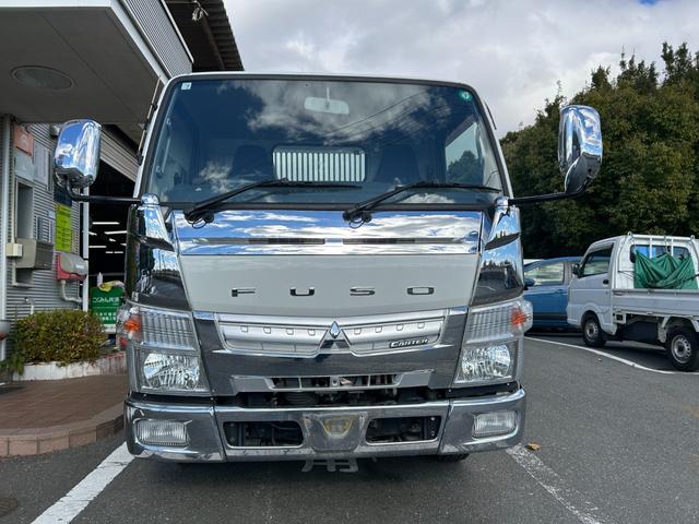 キャンター 全低床ダンプ　全低床強化ダンプ３ｔ積載ディーゼルターボ５ＭＴ３方開ＡＣＰＳＰＷキーレスエントリーフル装備左側電格ミラーフォグランプ荷台内寸長さ３０３ｃｍ幅１５８ｃｍ高さ３７ｃｍ床面地上高９３ｃｍＥＴＣ車載器中間ピン（17枚目）