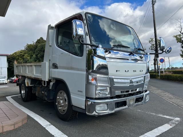 キャンター 全低床ダンプ　全低床強化ダンプ３ｔ積載ディーゼルターボ５ＭＴ３方開ＡＣＰＳＰＷキーレスエントリーフル装備左側電格ミラーフォグランプ荷台内寸長さ３０３ｃｍ幅１５８ｃｍ高さ３７ｃｍ床面地上高９３ｃｍＥＴＣ車載器中間ピン（19枚目）