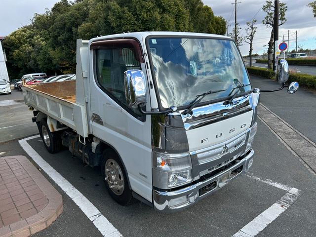 キャンター 全低床ダンプ　全低床強化ダンプ３ｔ積載ディーゼルターボ５ＭＴ３方開ＡＣＰＳＰＷキーレスエントリーフル装備左側電格ミラーフォグランプ荷台内寸長さ３０３ｃｍ幅１５８ｃｍ高さ３７ｃｍ床面地上高９３ｃｍＥＴＣ車載器中間ピン（20枚目）