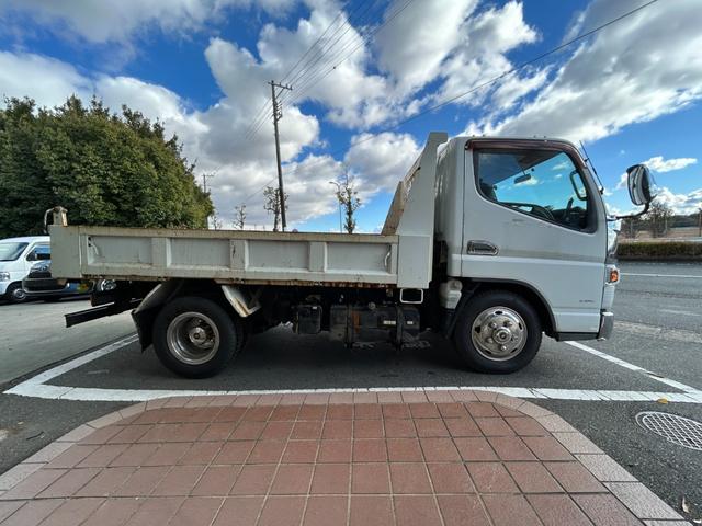 キャンター 全低床ダンプ　全低床強化ダンプ３ｔ積載ディーゼルターボ５ＭＴ３方開ＡＣＰＳＰＷキーレスエントリーフル装備左側電格ミラーフォグランプ荷台内寸長さ３０３ｃｍ幅１５８ｃｍ高さ３７ｃｍ床面地上高９３ｃｍＥＴＣ車載器中間ピン（21枚目）