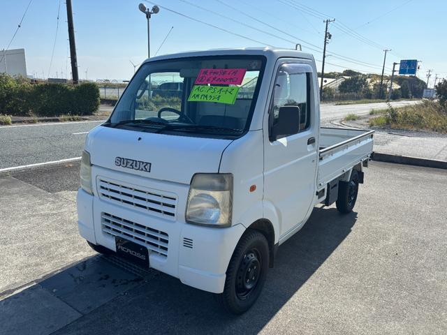 キャリイトラック 車検9年6月まで ワンオーナー エアコン パワステ 3方開 オートマ AMFMラジオ タイヤ4本新品 ホイールマッドブラック塗装 荷台マット ゲートプロテクター マット バイザー(2枚目)