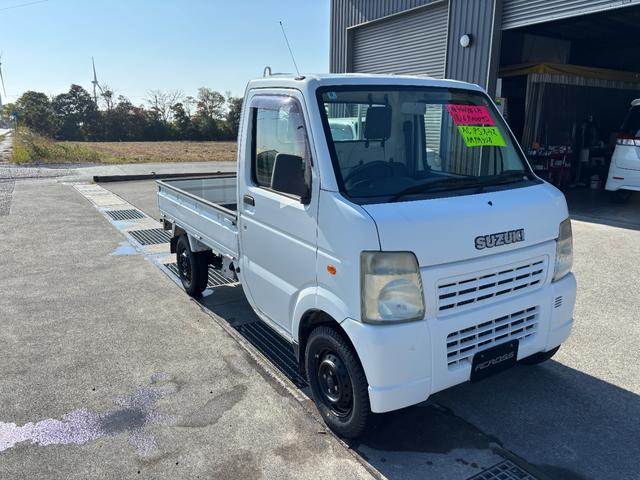 キャリイトラック 車検9年6月まで ワンオーナー エアコン パワステ 3方開 オートマ AMFMラジオ タイヤ4本新品 ホイールマッドブラック塗装 荷台マット ゲートプロテクター マット バイザー(3枚目)