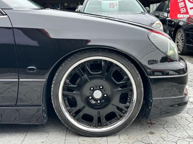 アリスト S300ベルテックスエディション 【1年間走行無制限保証】後期/フルエアロ/20インチ(WORK バルムンクBG2)/車高調(TEIN)/LEDイカリングインナーブラックヘッドライト/シートカバー/イエローフォグ/ETC(25枚目)