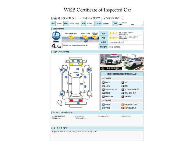 車両状態評価書