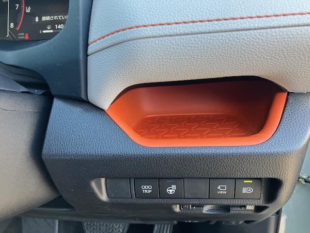 RAV4 アドベンチャー 純正ディスプレイオーディオナビ地デジバックカメラパノラミックビューMハーフレザーシートシートACPシートトヨタセーフティセンスACCステアリングヒーターLEDライトDACスマートキーPスタートBSM(19枚目)