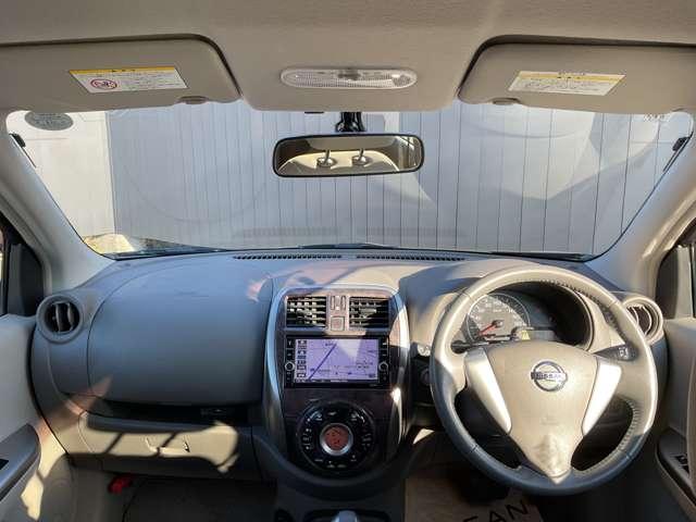 マーチ １．２　ボレロ　日産純正メモリーナビゲーション付き　ダブルエアバック　ナビＴＶ　アイドリングＳ　パワーステアリング　パワーウィンドウ　メモリーナビ　アルミ付き　ドライブレコーダー　イモビライザー　キーレス　スマートキー　ＥＴＣ　バックモニター　ＡＢＳ（4枚目）