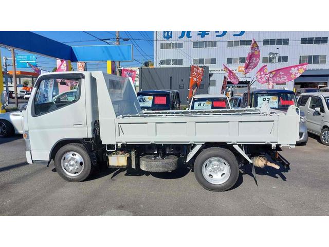 キャンター 　３ｔトラック　ダンプ　低床　ＡＴ　後輪ダブル　レーンアシスト　ＥＴＣ　キーレスエントリー　ターボ　エアコン　パワーウィンドウ　運転席エアバッグ　外装板金ペイント　コボレーン　中間ピン（15枚目）