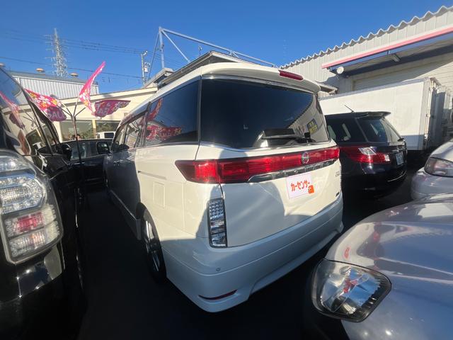 エルグランド ２５０ハイウェイスター　ＥＴＣ　全周囲カメラ　ナビ　ＴＶ　両側電動スライドドア　オートライト　ＨＩＤ　スマートキー　電動格納ミラー　３列シート　フルフラット　ハーフレザーシート　オットマン　ＣＶＴ　アルミホイール　ＣＤ（48枚目）