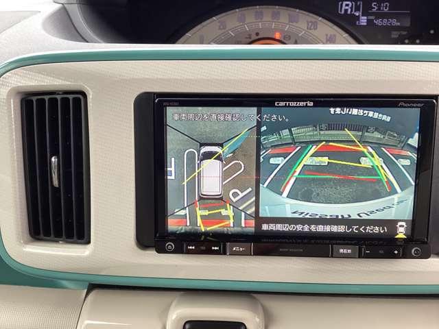 ムーヴキャンバス 660 X リミテッド メイクアップ SAII 360度モニター 社外ナビ・TV 両側パワー アイドルストップ 運転席助手席エアバッグ ナビTV キーフリーシステム ワンセグTV オートエアコン スマートキー ETC パワーウィンドウ メモリーナビ PS エアバッグ バックモニター付き 全周囲(14枚目)