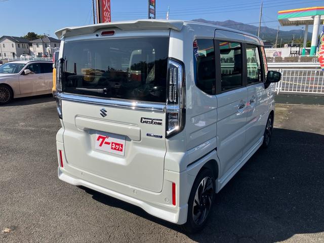 スペーシアカスタム ハイブリッドXSターボ 届出済み未使用車 両側オートスライドドア オーディオレス キーフリー プッシュスタート 純正アルミ 純正エアロ(7枚目)