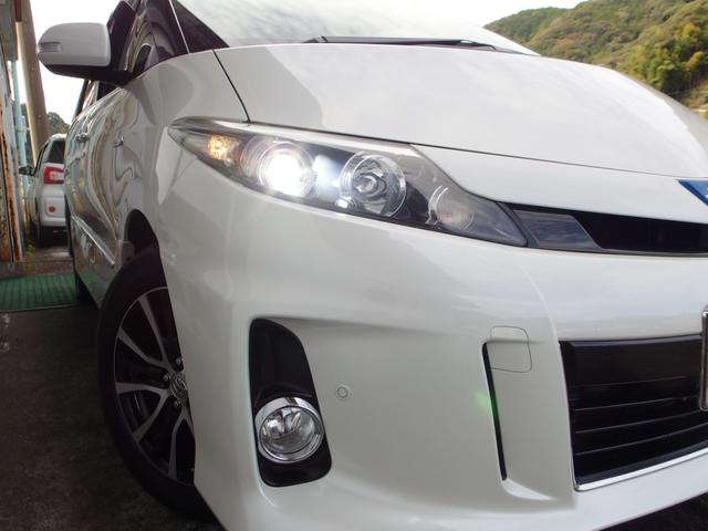 エスティマハイブリッド アエラス プレミアムエディション サンルーフ 4WD 電動ハーフレザーシート 純2列目モニター 純ナビ フルセグ Bカメラ ETC 純17インチAW 両側パワスラ クルーズコントロール ユーザー買取車 禁煙車(10枚目)