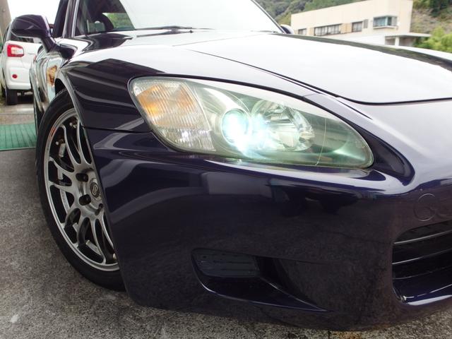 S2000 ベースグレード ミッドナイトパール ENKEI製17AW DG-5製車高調 社外マフラー 社外Rスポイラー ハーフレザーシート ETC ユーザー買取 禁煙(8枚目)