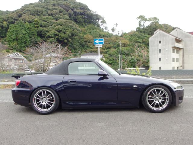 S2000 ベースグレード ミッドナイトパール ENKEI製17AW DG-5製車高調 社外マフラー 社外Rスポイラー ハーフレザーシート ETC ユーザー買取 禁煙(12枚目)