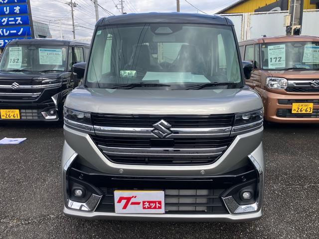 スペーシアカスタム ハイブリッドＸＳターボ　届出済み未使用車　全方位モニター付きメモリーナビ／スズキコネクト対応通信機装備車　両側オートスライドドア　キーフリー　プッシュスタート（5枚目）