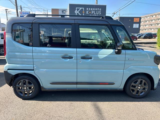 スペーシアギア ハイブリッドXZ 届出済未使用車 新車保証継承渡 ナビ半キャ インテリキー 電動ミラー アルミホイール LED ルーフレール シートヒーター セキュリティ 横滑り防止装置 アイドリングストップ オートエアコン パワステ(70枚目)