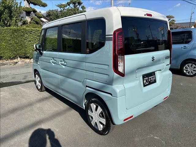 スペーシア ハイブリッドX 届出済未使用車 新車保証継承渡 ナビ半キ 運転席エアバッグ デュアルセンサーブレーキ サイドエアバッグ 電格ミラー 運転席助手席エアバッグ 前席シートヒーター LED ESP オットマン スマートキー(7枚目)