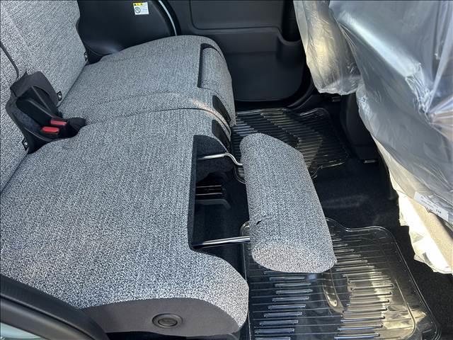 スペーシア ハイブリッドX 届出済未使用車 新車保証継承渡 ナビ半キ 運転席エアバッグ デュアルセンサーブレーキ サイドエアバッグ 電格ミラー 運転席助手席エアバッグ 前席シートヒーター LED ESP オットマン スマートキー(18枚目)