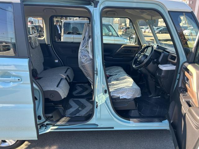 スペーシア ハイブリッドX 届出済未使用車 新車保証継承渡 ナビ半キ 運転席エアバッグ デュアルセンサーブレーキ サイドエアバッグ 電格ミラー 運転席助手席エアバッグ 前席シートヒーター LED ESP オットマン スマートキー(31枚目)