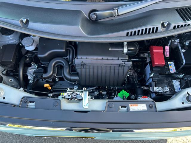 スペーシア ハイブリッドX 届出済未使用車 新車保証継承渡 ナビ半キ 運転席エアバッグ デュアルセンサーブレーキ サイドエアバッグ 電格ミラー 運転席助手席エアバッグ 前席シートヒーター LED ESP オットマン スマートキー(42枚目)