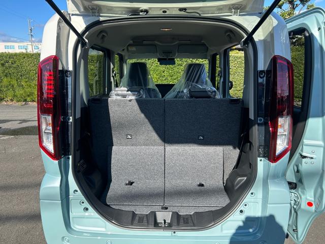 スペーシア ハイブリッドX 届出済未使用車 新車保証継承渡 ナビ半キ 運転席エアバッグ デュアルセンサーブレーキ サイドエアバッグ 電格ミラー 運転席助手席エアバッグ 前席シートヒーター LED ESP オットマン スマートキー(45枚目)