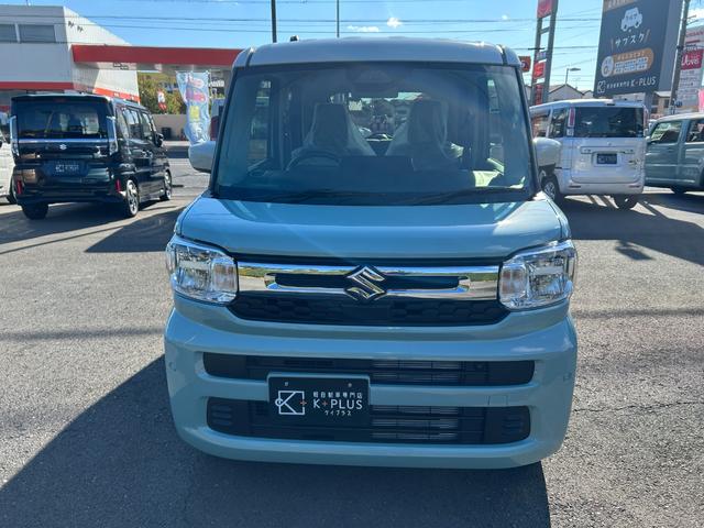 スペーシア ハイブリッドX 届出済未使用車 新車保証継承渡 ナビ半キ 運転席エアバッグ デュアルセンサーブレーキ サイドエアバッグ 電格ミラー 運転席助手席エアバッグ 前席シートヒーター LED ESP オットマン スマートキー(56枚目)