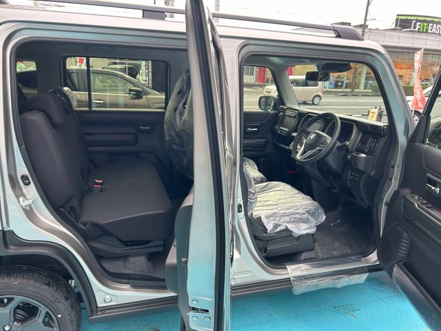 ハスラー タフワイルド　届出済未使用車　新車保証継承渡　ナビ半キャ　前後誤発進抑制　追従クルコン　アイドリングＳ　電動格納式ドアミラー　セキュリティアラーム　シートヒーター搭載　パワーステアリング　横滑り防止システム　ＰＷ（64枚目）