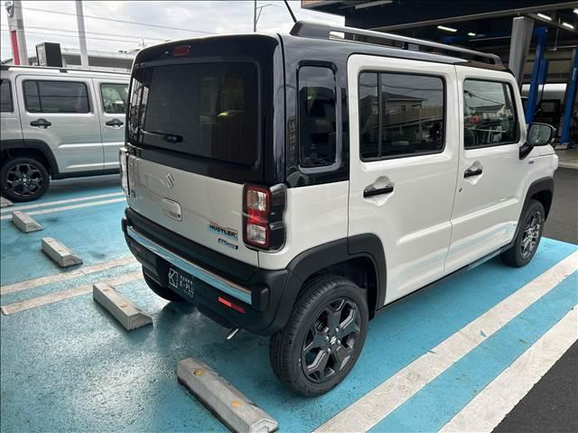 ハスラー タフワイルド　届出済未使用車　新車保証継承渡　ナビ半キャ　前後誤発進抑制　追従クルコン　アイドリングＳ　電動格納式ドアミラー　セキュリティアラーム　シートヒーター搭載　パワーステアリング　横滑り防止システム　ＰＷ（6枚目）