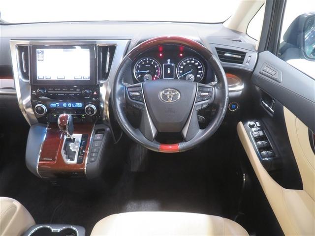 アルファード ２．５Ｇ　ダブルサンルーフ　定期点検記録簿　アルミホイール　リアオートエアコン　ＬＥＤヘッドライト　横滑り防止機能　ＡＢＳ　盗難防止装置　地デジ　ＤＶＤ　エアコン　ナビＴＶ　オートクルーズコントロール　キーレス（4枚目）