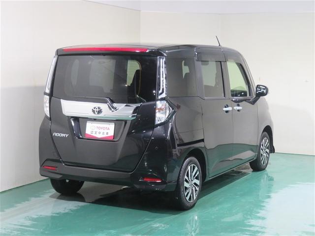 ルーミー カスタムG 両側電動SD LEDヘット バックビューモニター 衝突回避ブレーキ TV 地デジ スマートキー クルーズコントロール 点検記録簿 ETC ドライブレコーダー オートエアコン アルミホイール ABS(3枚目)