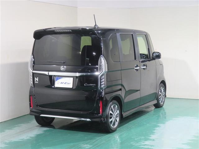 Ｎ－ＢＯＸカスタム Ｌ　両席電動スライドドア　アルミ　サイドエアバッグ　ナビＴＶ　点検記録簿　キーフリーシステム　ＬＥＤライト　リアカメ　クルーズコントロール　ＡＣ　ＤＶＤ視聴可能　スマキー　ＥＴＣ　横滑り防止　フルセグＴＶ（3枚目）