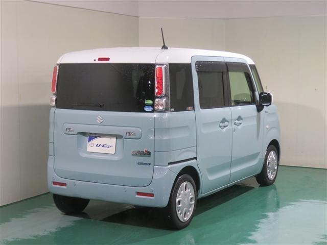 スペーシア ハイブリッドＸ　デュアルセンサーブレーキＳ　両側パワードア　スマートエントリー　ＥＴＣ車載器　ｉ－ｓｔｏｐ　フリーキー　ダブルエアバック　メモリーナビ　ＡＡＣ　整備記録簿　ナビ付き　運転席エアバッグ　ＡＢＳ　全席ＰＷ（3枚目）