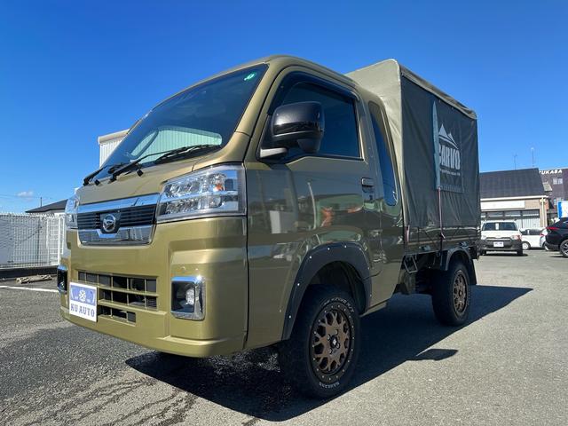 ハイゼットトラック ジャンボエクストラ ワンオーナー車・CVT 2.5インチリフトアップ・4WD・ドラレコ・9inchディスプレイオーディオ・バックカメラ・エクストリーム14インチAW・ETC・スマートキー LEDヘッドライト フォグランプ(6枚目)