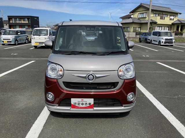 ムーヴキャンバス ＧブラックインテリアＶＳ　ＳＡＩＩＩ　１４インチフルホイールキャップ　ＬＥＤヘッドランプ　キーフリーシステム　両側パワースライドドア　オートエアコン（プッシュ式）　オートライト　置きラクボックス（2枚目）