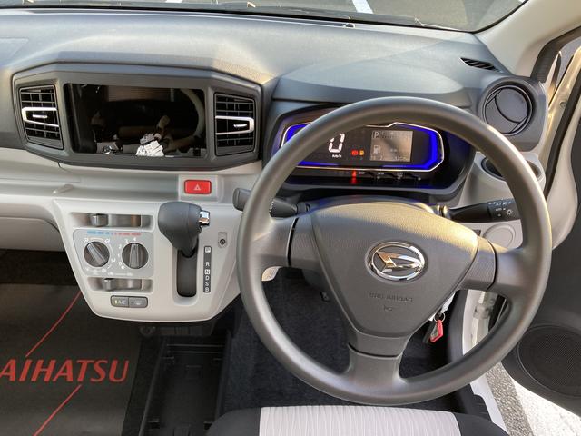 ミライース Ｘ　ＳＡＩＩＩ　１４インチフルホイールキャップ　ＬＥＤヘッドランプ　電動格納式（カラード）ドアミラー　自発光式デジタルメーターブルーイルミネーションメーター　マニュアルエアコン（ダイヤル式）　キーレスエントリー（16枚目）