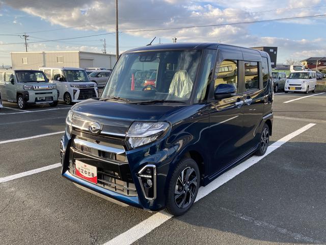 タント カスタムX 14インチアルミホイール 大型エアロバンパー フルLEDヘッドランプ オート格納式カラードドアミラー 両側パワースライドドア キーフリーシステム プッシュボタンスタート(6枚目)