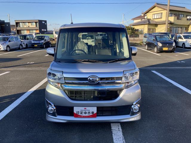 タント カスタムRS トップエディションSA 15インチアルミホイール 大型エアロバンパー LEDヘッドランプ オート格納式カラードドアミラー 本革巻ステアリングホイール 両側パワースライドドア(2枚目)