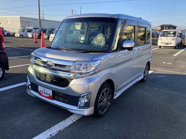 タント カスタムRS トップエディションSA 15インチアルミホイール 大型エアロバンパー LEDヘッドランプ オート格納式カラードドアミラー 本革巻ステアリングホイール 両側パワースライドドア(6枚目)