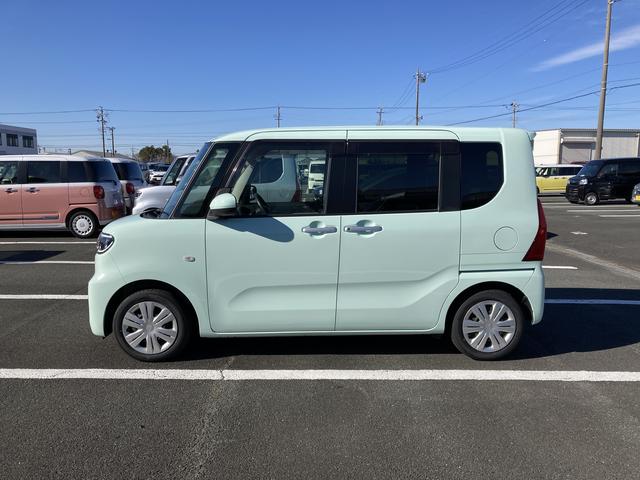 タント X 14インチフルホイールキャップ フルLEDヘッドランプ オート格納式カラードドアミラー 左側パワースライドドア TFTカラーマルチインフォメーションディスプレイ フルファブリックシート(4枚目)