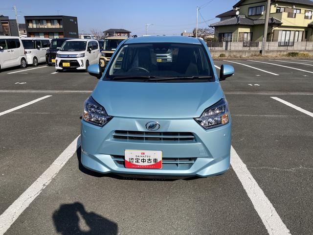 ミライース Ｘ　ＳＡＩＩＩ　１４インチフルホイールキャップ　ＬＥＤヘッドランプ　電動格納式（カラード）ドアミラー　自発光式デジタルメーターブルーイルミネーションメーター　マニュアルエアコン（ダイヤル式）　キーレスエントリー（2枚目）