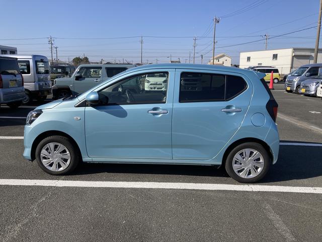 ミライース Ｘ　ＳＡＩＩＩ　１４インチフルホイールキャップ　ＬＥＤヘッドランプ　電動格納式（カラード）ドアミラー　自発光式デジタルメーターブルーイルミネーションメーター　マニュアルエアコン（ダイヤル式）　キーレスエントリー（4枚目）