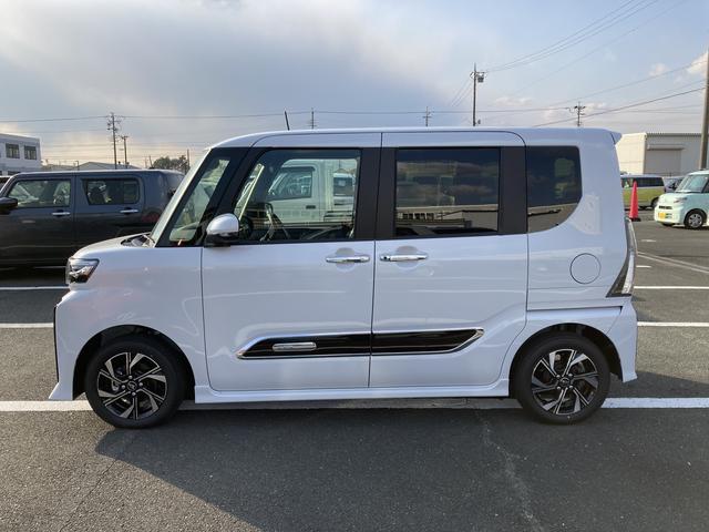 タント カスタムX 14インチアルミホイール 大型エアロバンパー フルLEDヘッドランプ オート格納式カラードドアミラー 両側パワースライドドア キーフリーシステム プッシュボタンスタート(4枚目)