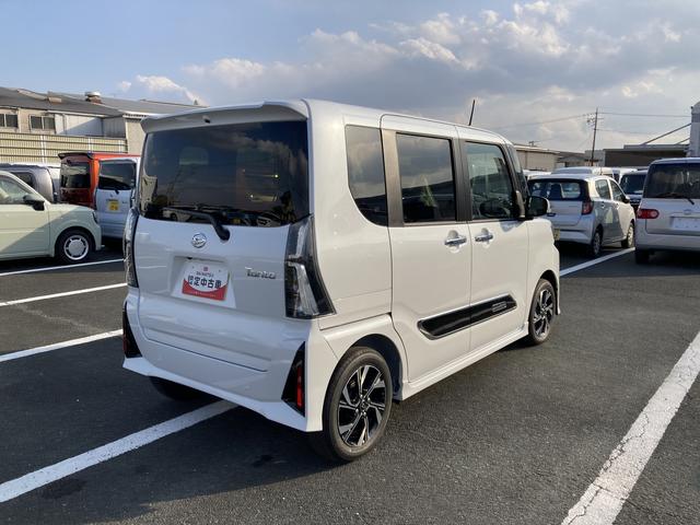 タント カスタムX 14インチアルミホイール 大型エアロバンパー フルLEDヘッドランプ オート格納式カラードドアミラー 両側パワースライドドア キーフリーシステム プッシュボタンスタート(8枚目)